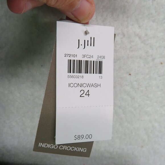 J Jill Jeans Size 24 Regular Slim Ankle Iconic Dark Wash Cotton Stretch New - Picture 12 of 16
